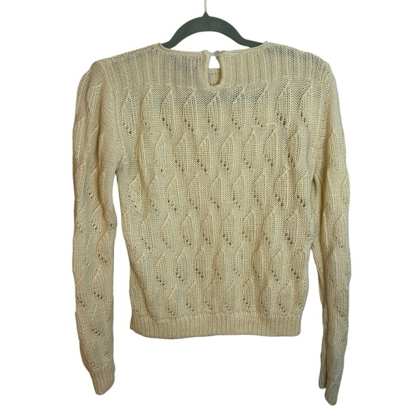Hiatus Vintage Cream Cable Knit Sweater - Picture 2 of 3